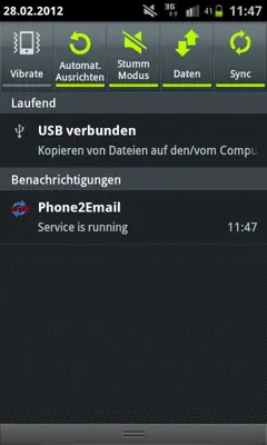 Phone2Email Lite android App screenshot 0